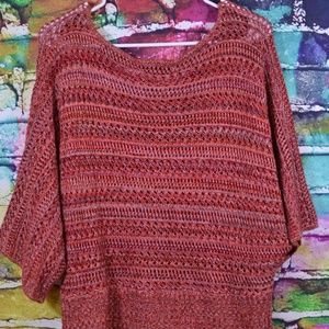 Lane Bryant Light Knit Cover-up Sweater Red 14/16
